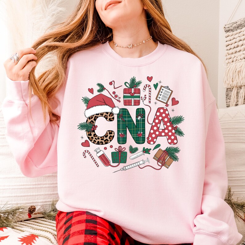 CNA Nurse Christmas Sweatshirt, Certified Nursing Assistant Xmas Sweatshirt