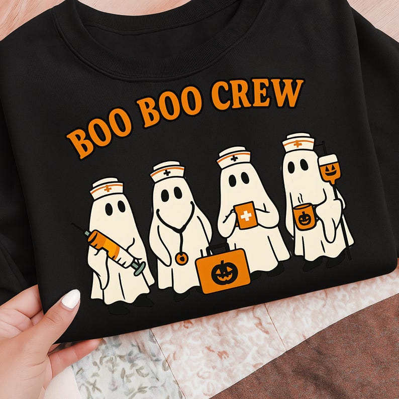 Boo Crew Nurse Halloween Costumes Men Women Shirts