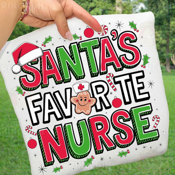 Santa’s Favorite Nurse Cute Holiday Medical Staff Shirt Festive Gingerbread Sweatshirt