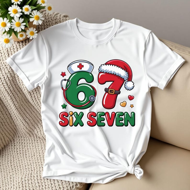 Christmas Nurse 6 7 Six Seven Funny Nurse Christmas Shirts