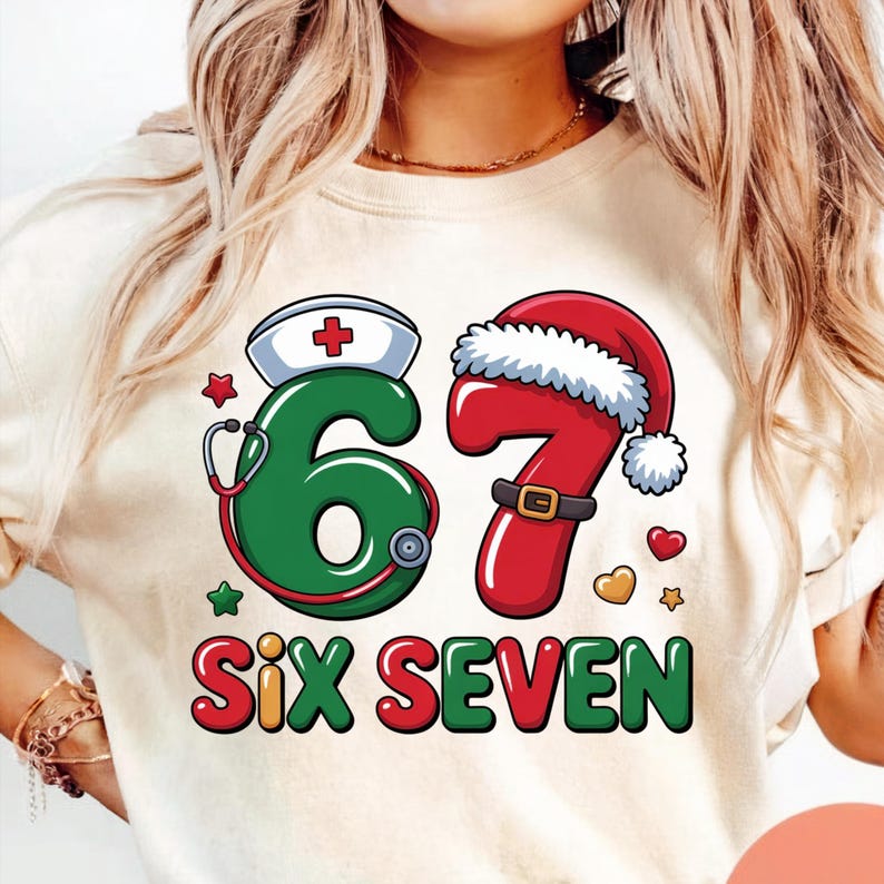 Christmas Nurse 6 7 Six Seven Funny Nurse Christmas Shirts