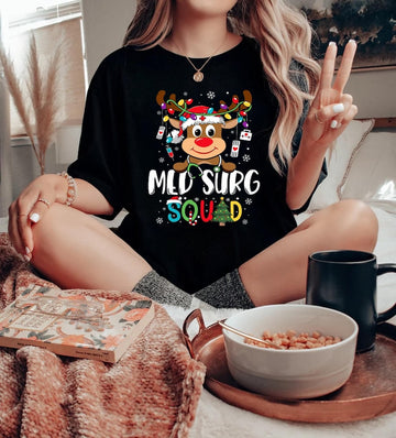 Med-Surg Nurse Shirt Christmas, Med Surg Tech Crewneck Sweatshirt