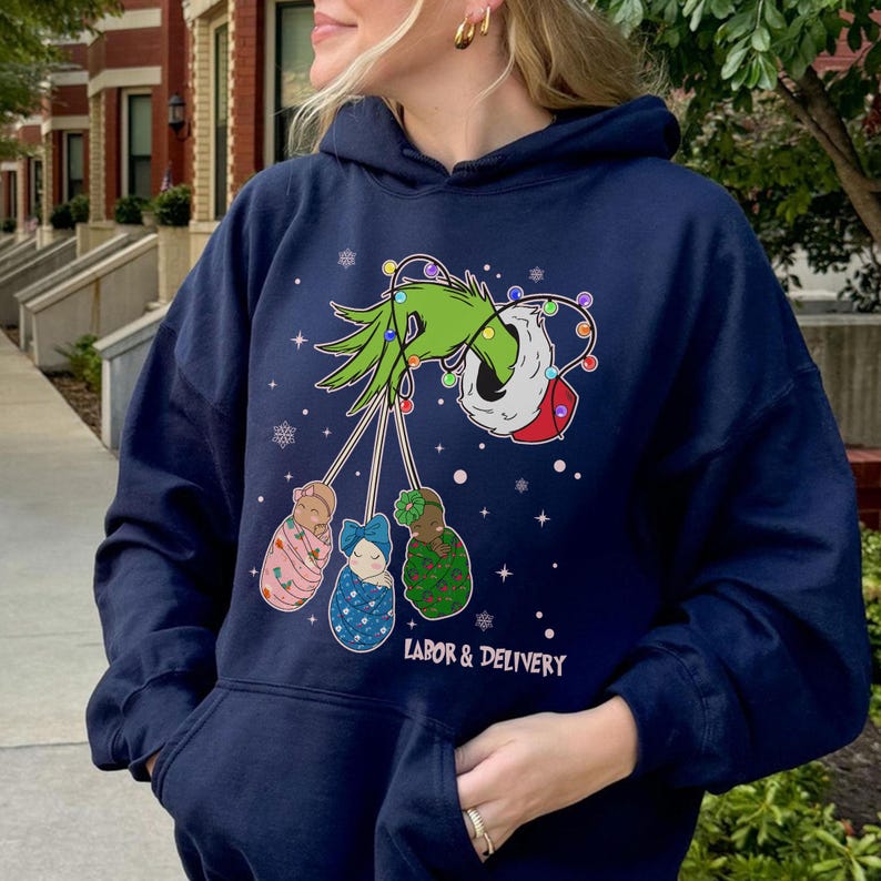 Labor And Delivery Nurse Christmas Sweatshirt, L&D Nurse Christmas Gift, Baby Ob Rn Sweater