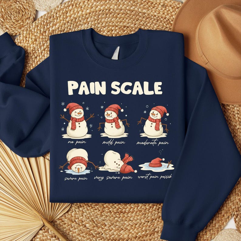 Christmas Nurse Sweatshirt: Funny Pain Scale Crewneck