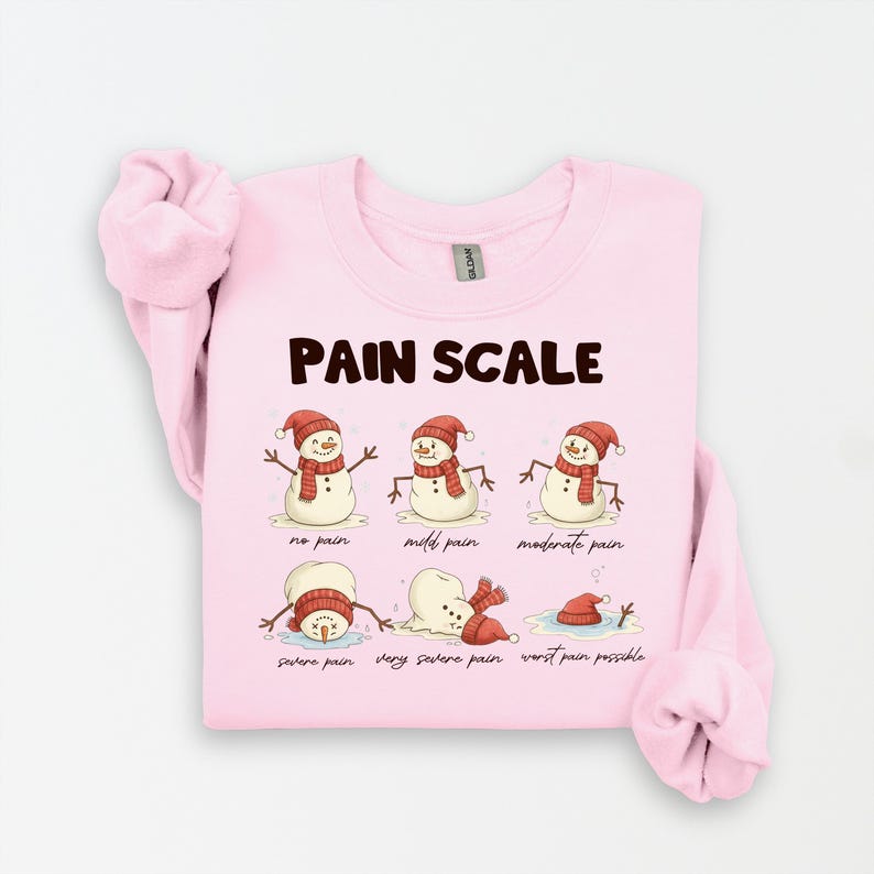 Christmas Nurse Sweatshirt: Funny Pain Scale Crewneck