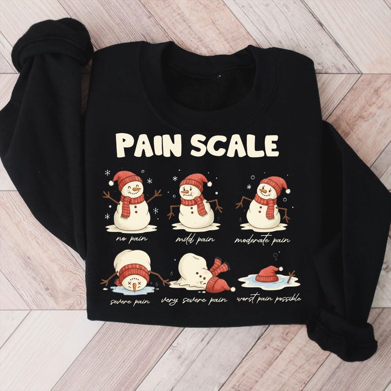 Christmas Nurse Sweatshirt: Funny Pain Scale Crewneck