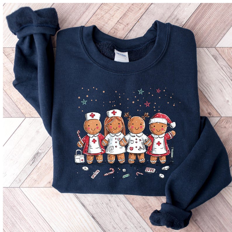 Christmas Registered Nurse Sweatshirt, Christmas Pediatric Nurse Shirt, Merry Nurse Shirt, Gingerbread RN Tee