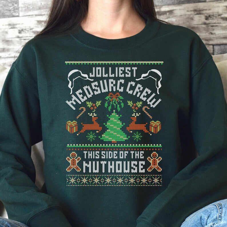 Jolliest Med-Surg Crew This Side Of Nuthouse, Funny Med-Surg Nurse Sweatshirt Christmas