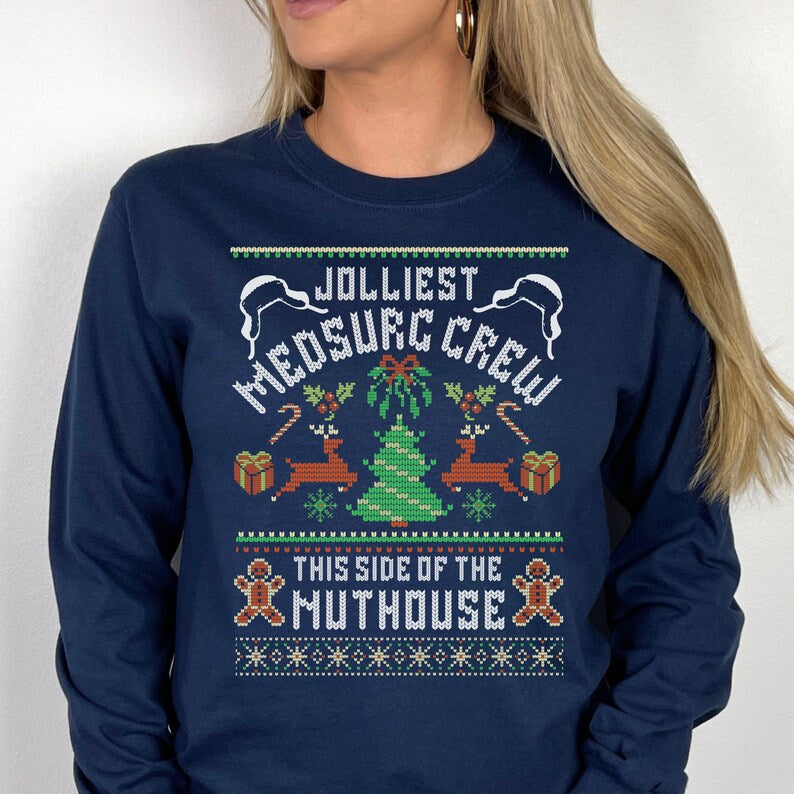 Jolliest Med-Surg Crew This Side Of Nuthouse, Funny Med-Surg Nurse Sweatshirt Christmas