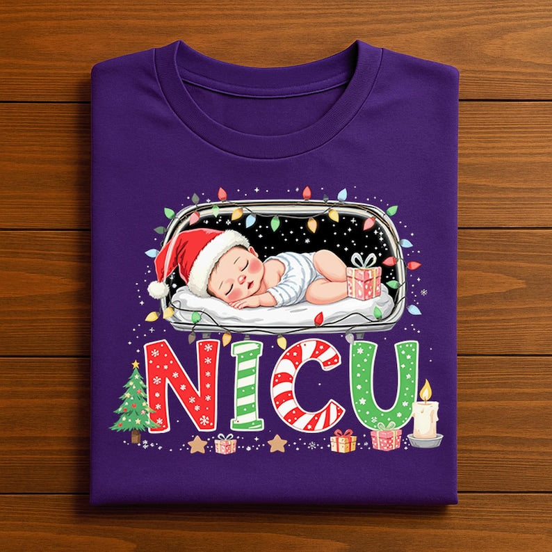 Cute NICU Nurse Christmas Sweatshirt, Tshirt, Hoodie. Xmas Nurse Gifts