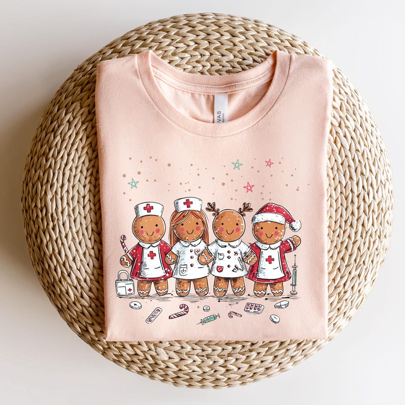 Christmas Registered Nurse Sweatshirt, Christmas Pediatric Nurse Shirt, Merry Nurse Shirt, Gingerbread RN Tee