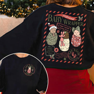 Personalized Labor and Delivery Nurse Christmas Sweatshirt, Santa's Delivery Service Sweatshirt, Baby Wrapper Gift