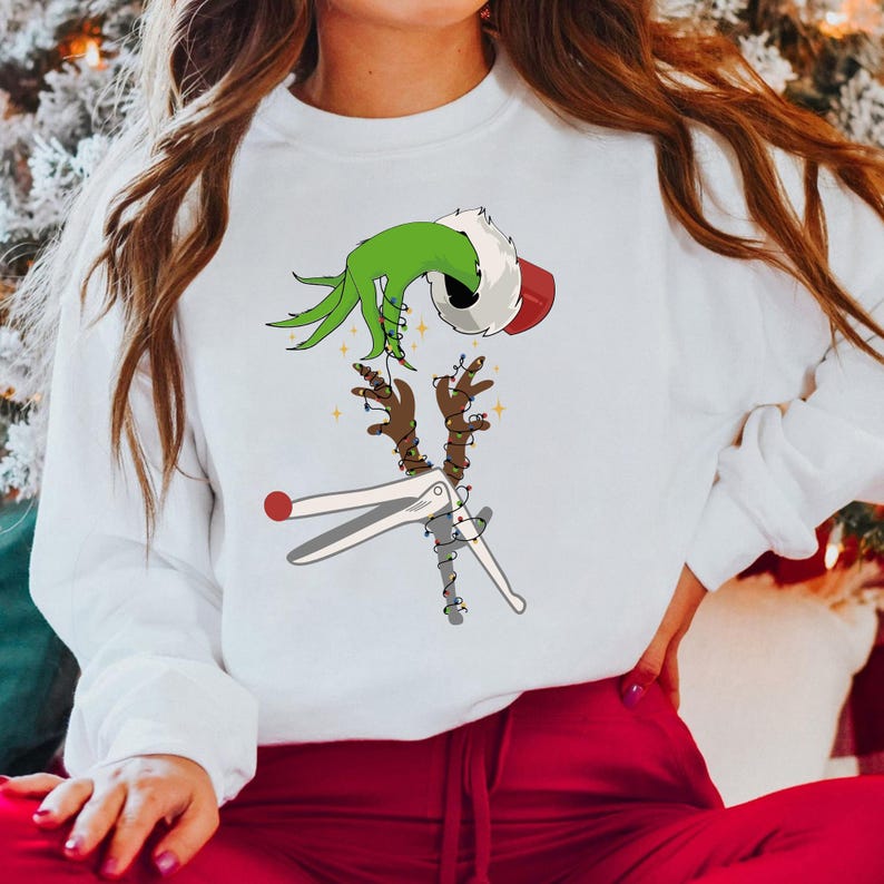 Christmas Speculum Nurse Sweatshirt, Funny OBGYN Nurse Crewneck, Reindeer Speculum Nurse Midwife Christmas