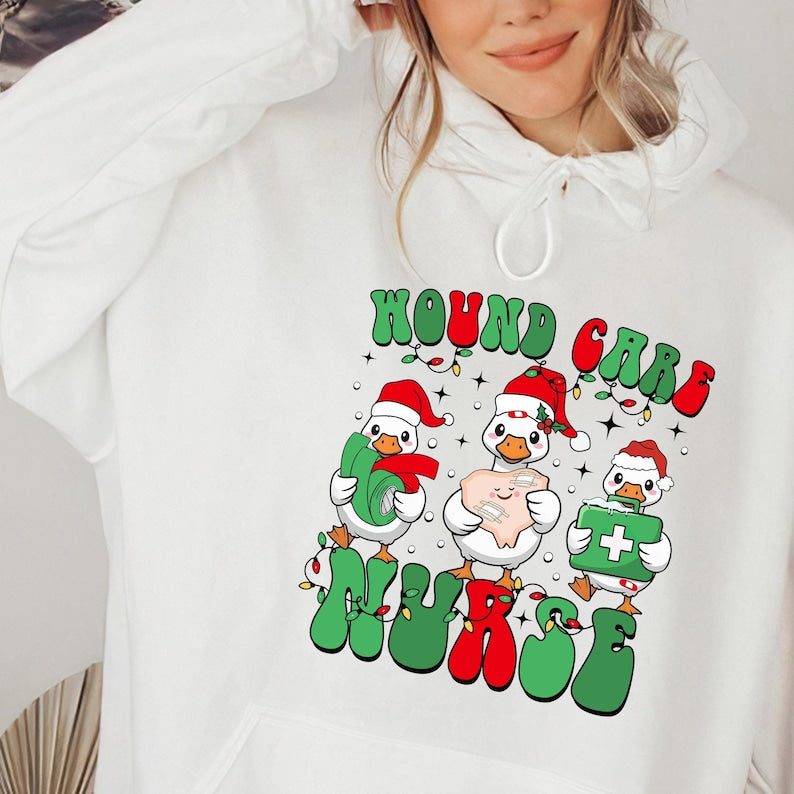 Christmas Wound Care Nurse Shirt, Xmas Wound Care Sweatshirt, Nursing Student Sweater