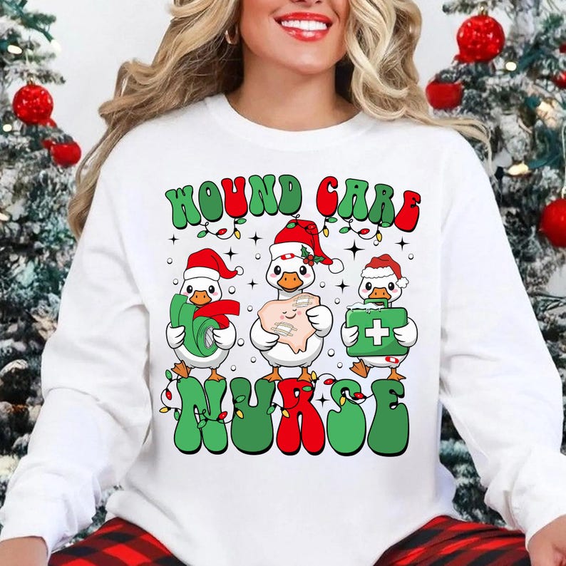 Christmas Wound Care Nurse Shirt, Xmas Wound Care Sweatshirt, Nursing Student Sweater
