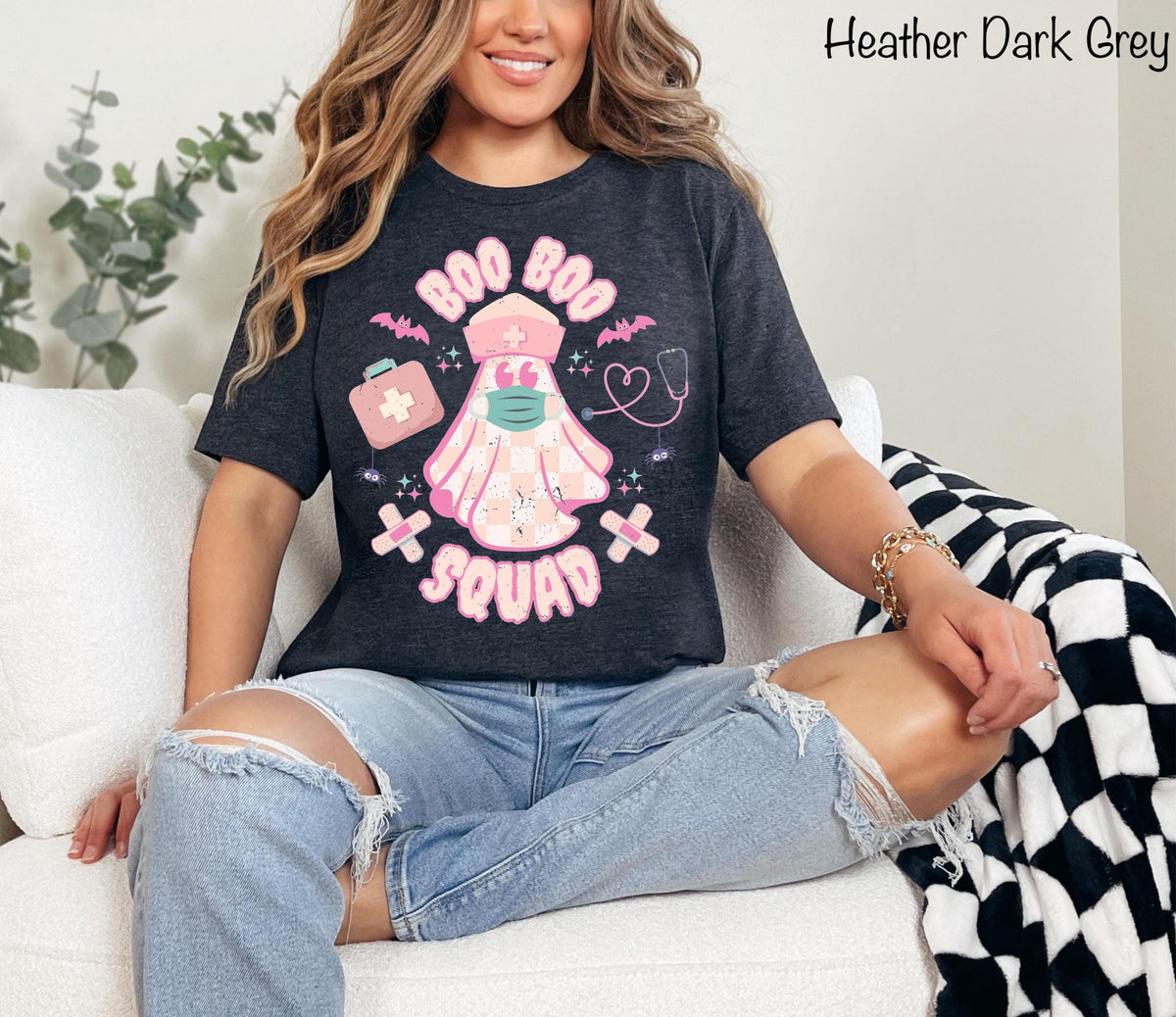 Comfort Colors Halloween Boo Boo Squad Shirt, Funny Hallowen Nurse Shirts