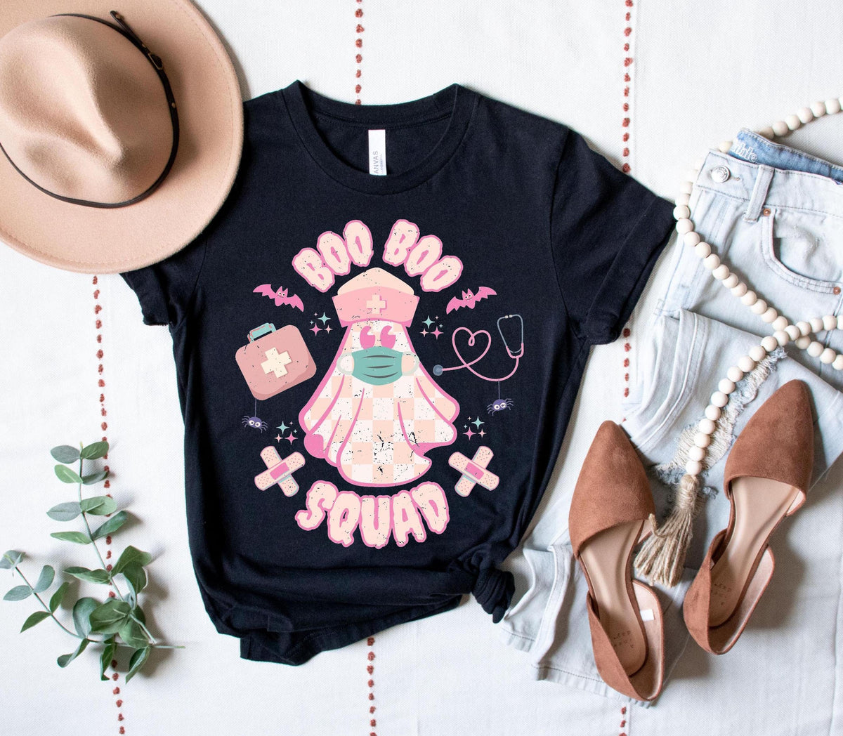 Comfort Colors Halloween Boo Boo Squad Shirt, Funny Hallowen Nurse Shirts