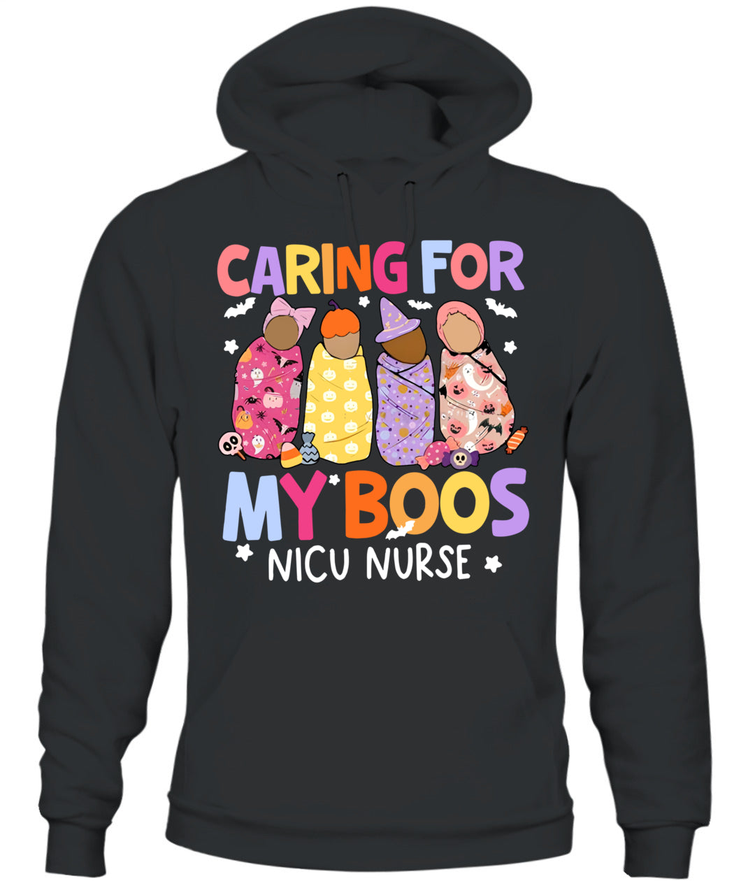 Groovy Caring For My Boos NICU Nurse Appreciation Halloween T-shirt