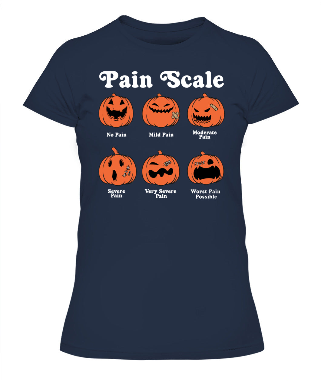 Pain Scale Pumpkin Pain Assessment Trauma Nurse Halloween Shirts