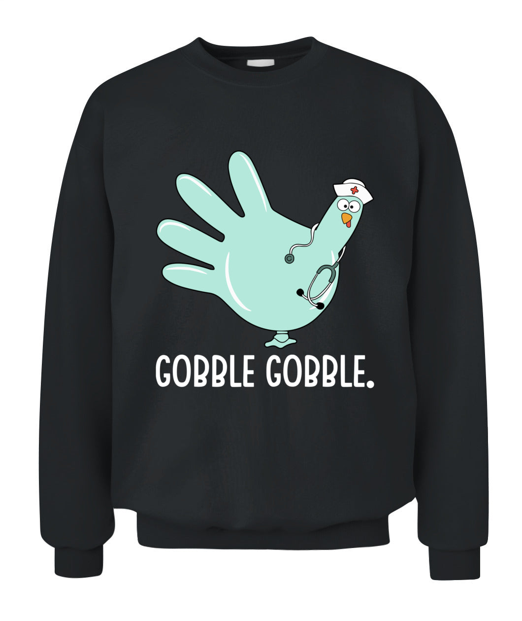 Turkey Scrubs Rubber Gloves Nurse Fall Nursing Thanksgiving Sweatshirt
