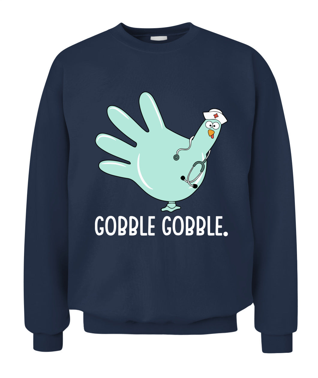 Turkey Scrubs Rubber Gloves Nurse Fall Nursing Thanksgiving Sweatshirt