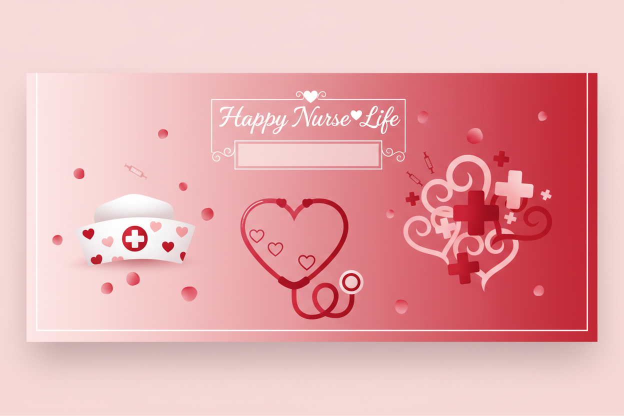 Valentine Banner For Happy Nurse Life Shop slider_item_6K6Q8C