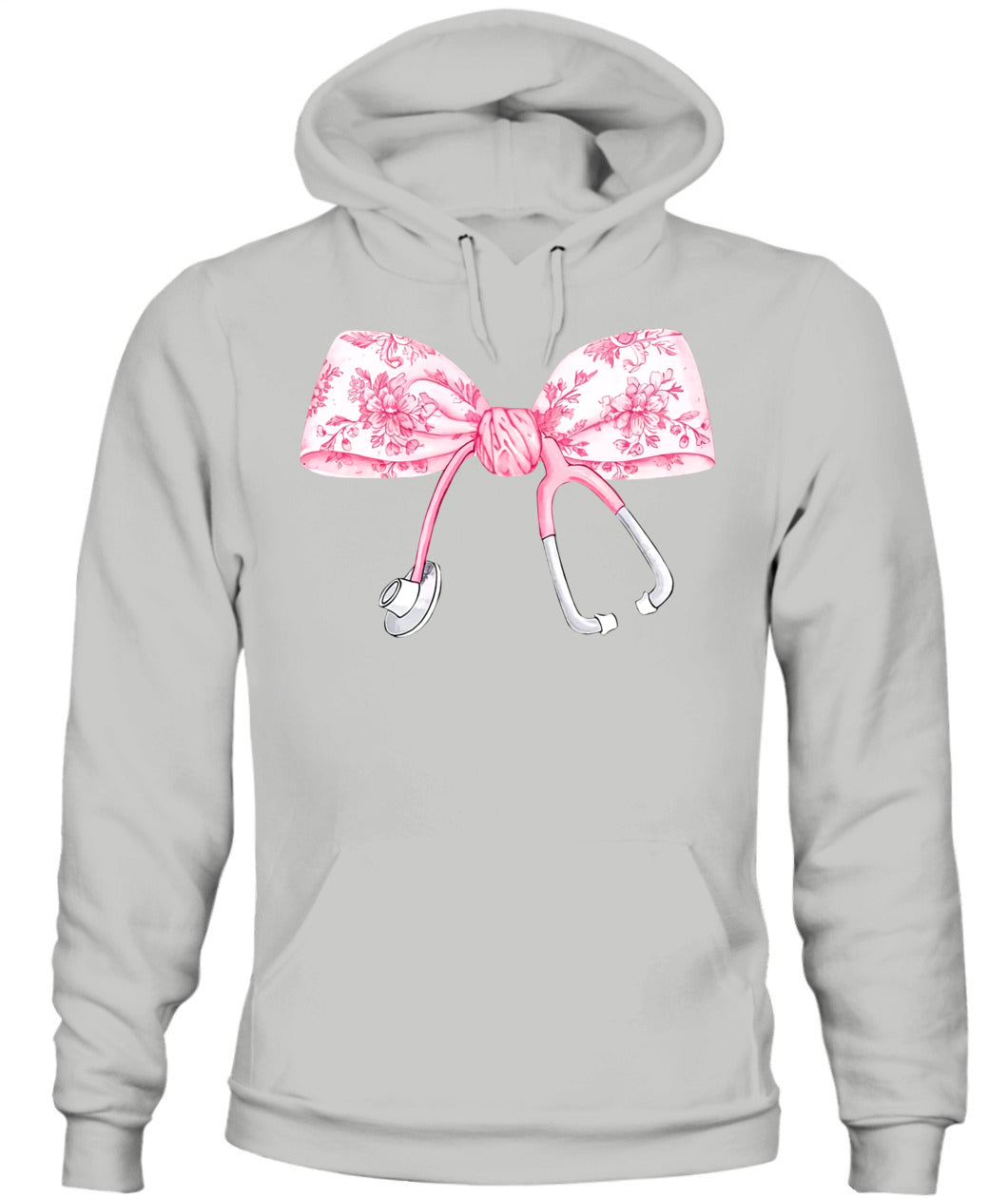 Coquette Pink Nurse Stethoscope Bow Sweatshirt, Gift For Nurse, Nurse Appreciation Shirt, ER RN Nurse Shirt, Gift For Nurse