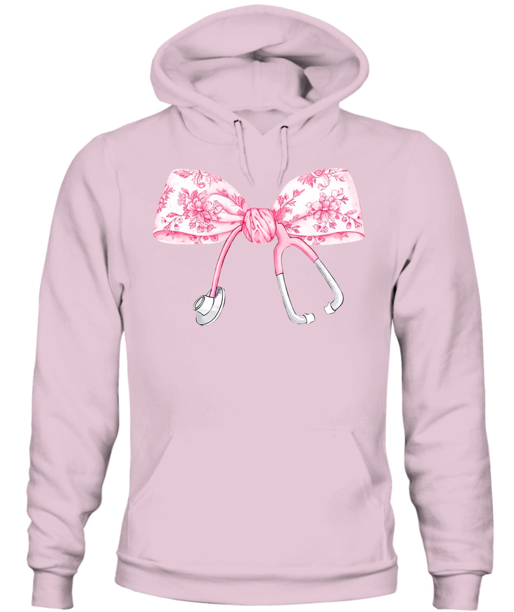 Coquette Pink Nurse Stethoscope Bow Sweatshirt, Gift For Nurse, Nurse Appreciation Shirt, ER RN Nurse Shirt, Gift For Nurse