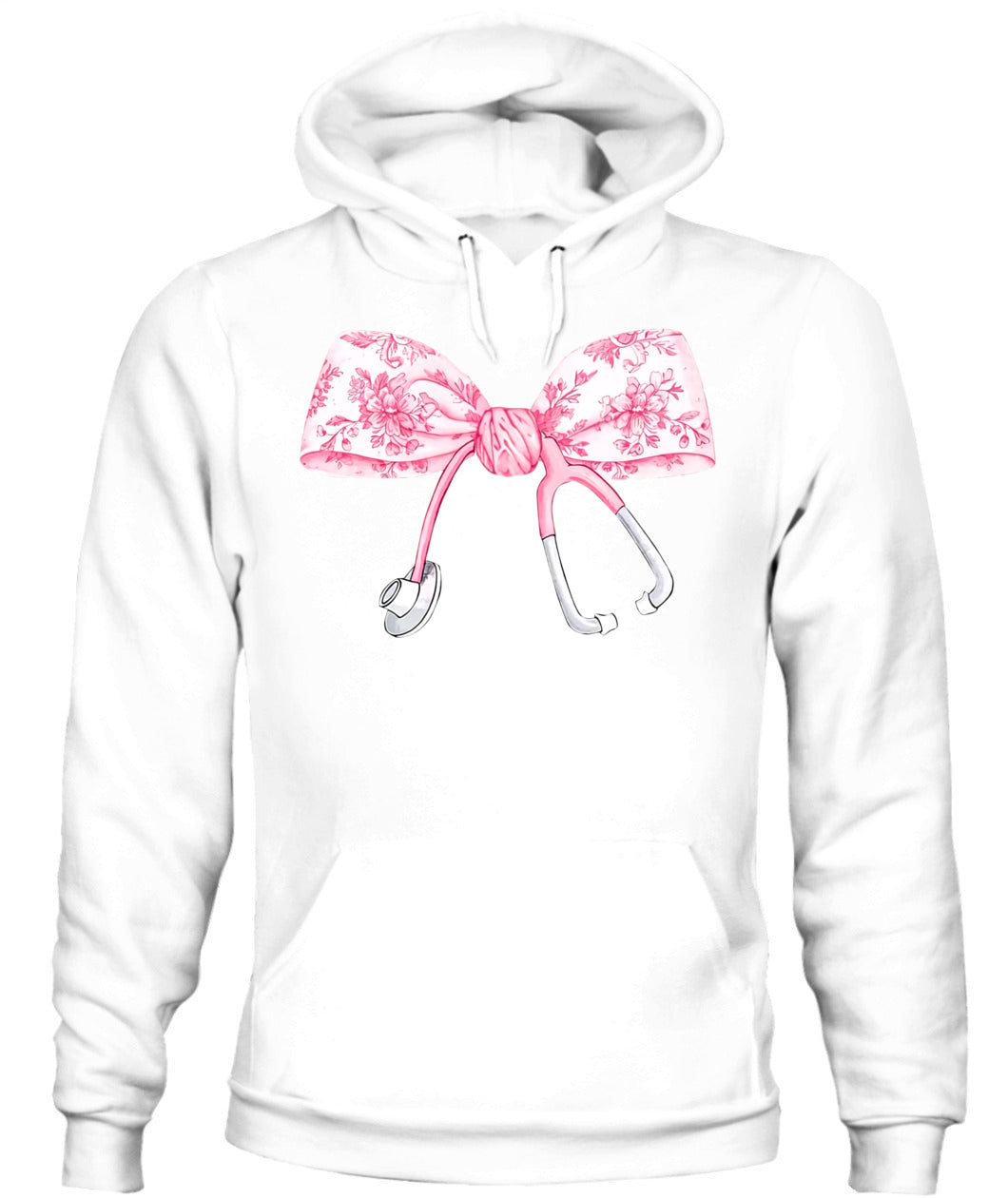 Coquette Pink Nurse Stethoscope Bow Sweatshirt, Gift For Nurse, Nurse Appreciation Shirt, ER RN Nurse Shirt, Gift For Nurse
